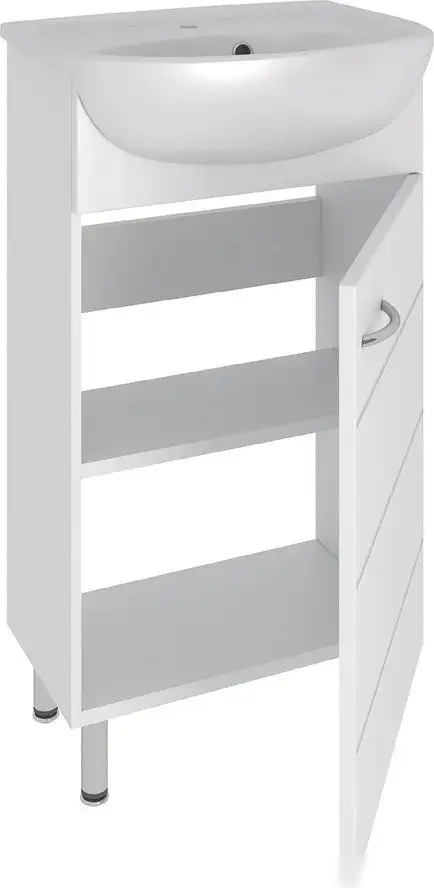 Runo Тумба с умывальником Runo Кипарис 45 + Уют 45 (напольная) – фото товара