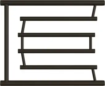 Полотенцесушитель Двин D Pobeda 50/60 (черный матовый) - изображение в каталоге