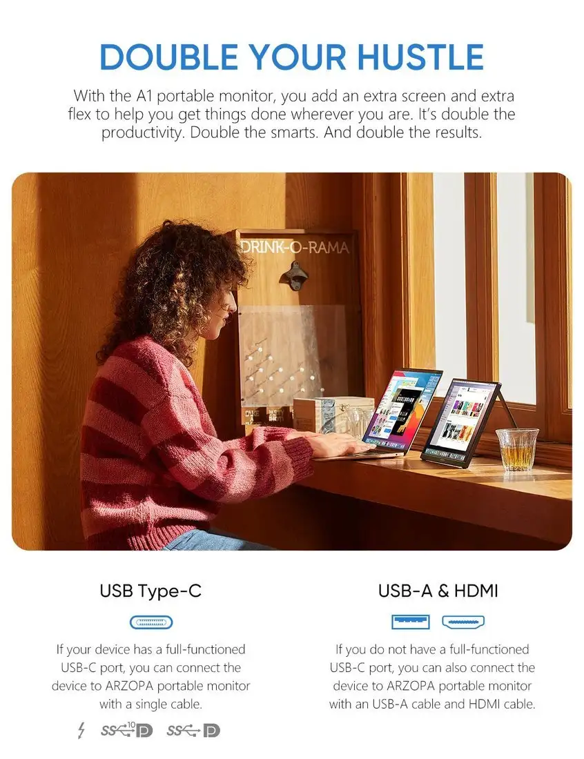 Портативный монитор Arzopa A1 – фото товара
