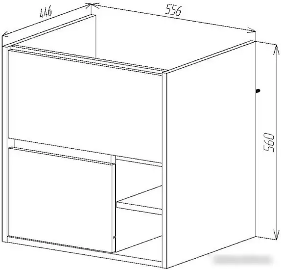 Viant Тумба под умывальник Люксембург Элина 60 VLUX60ELD-T2YP (дерево) – фото товара