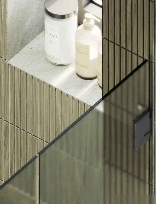 Душевая дверь MaybahGlass 195x101 MGD-472-6 (сатин стекло/черный) - фото товара