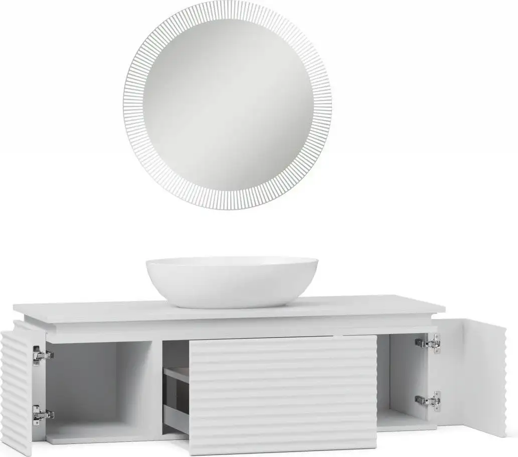 Belux Тумба под умывальник Belux Дубай НП 132 (18, белый матовый) – фото товара