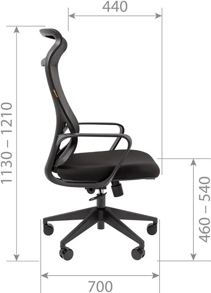 Офисное кресло CHAIRMAN CH577 (черный пластик/черный) – фото товара