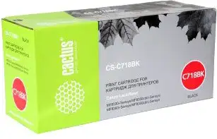 Картридж CACTUS CS-C718BK (аналог Canon 718 Black (2662B002AA)) – изображение в каталоге