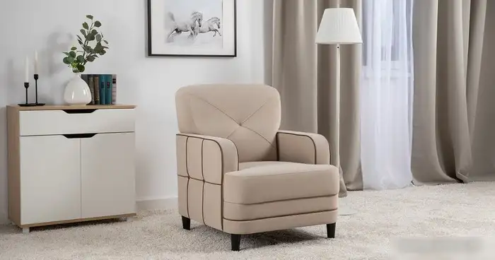 Интерьерное кресло Нижегородмебель Черри Н ТК 284 (светло-бежевый) – фото товара