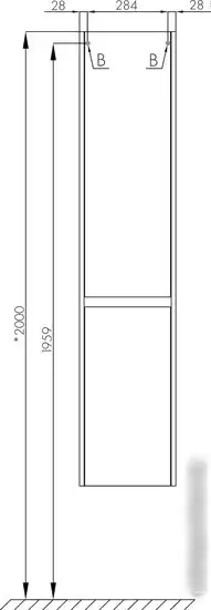 Акватон Шкаф-пенал Нортон 34 1A249403NT01R (правый, белый/дуб эндгрейн) – фото товара