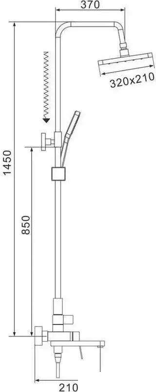 Душевая система Shevanik S4536G - фото товара