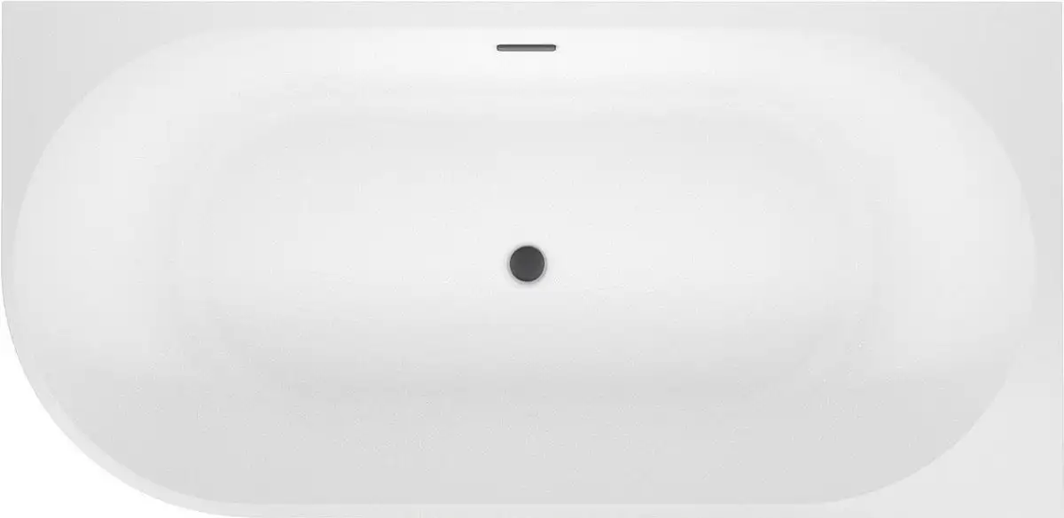 Ванна Wellsee Excellence Pro 180x80 28761203R (пристенная ванна (правая) белый глянец, экран, ножки, сифон-автомат матовый черный) - фото товара