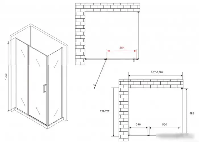 Душевой уголок Abber Sonnenstrand AG04100S-S75 - фото товара