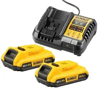 Аккумулятор с зарядным устройством DeWalt DCB1104D2 (18В/2x2 Ач + 12/18В) – изображение в каталоге