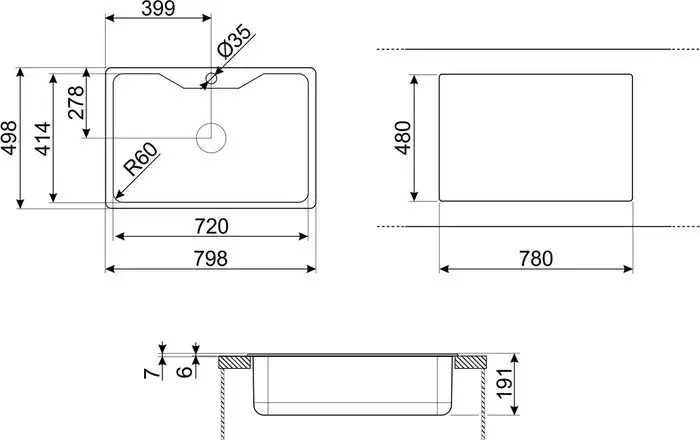 Кухонная мойка Smeg LYG800 - фото товара