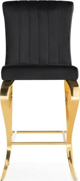 Стул Woodville Joan полубарный (черный/золотой) – фото товара