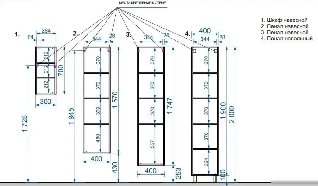 Эстет Шкаф-пенал Dallas Luxe правый 400x340x1747 ФР-00001945 – фото товара