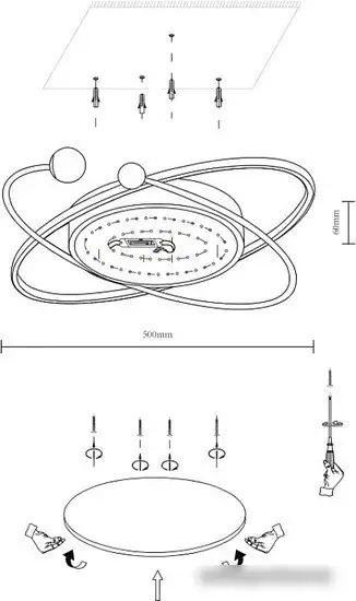 Припотолочная люстра Velante 435-347-03 – фото товара
