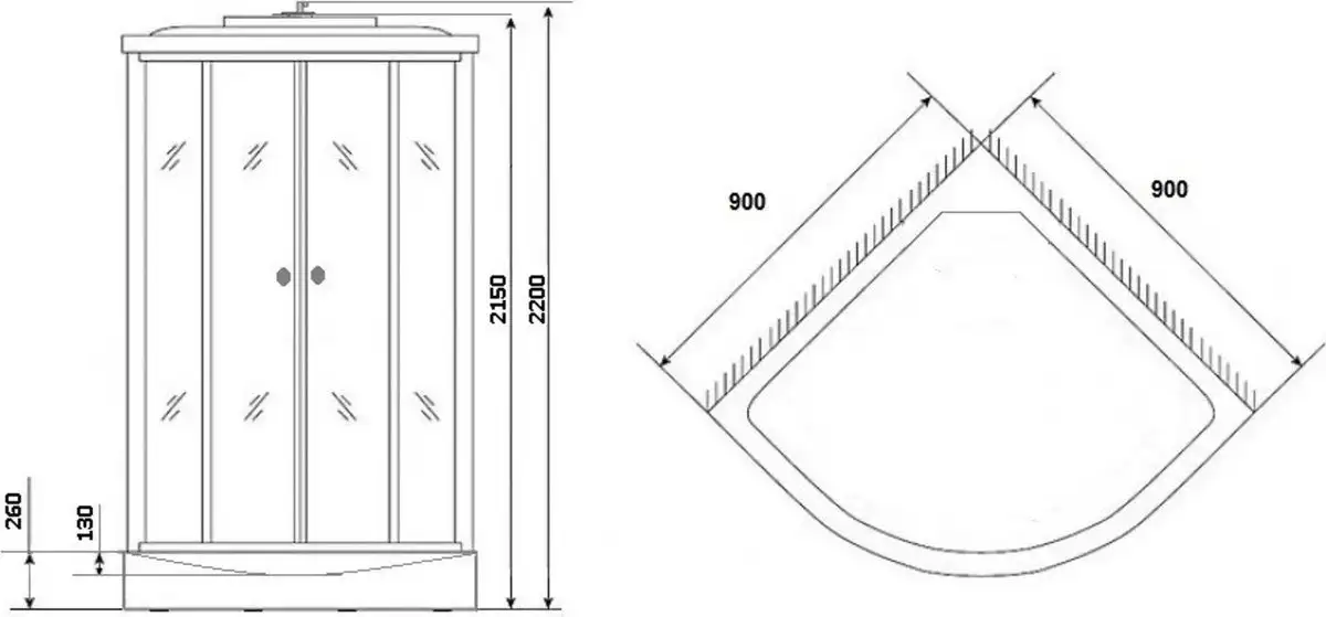 Душевая кабина Grossberg TM 309 B - фото товара