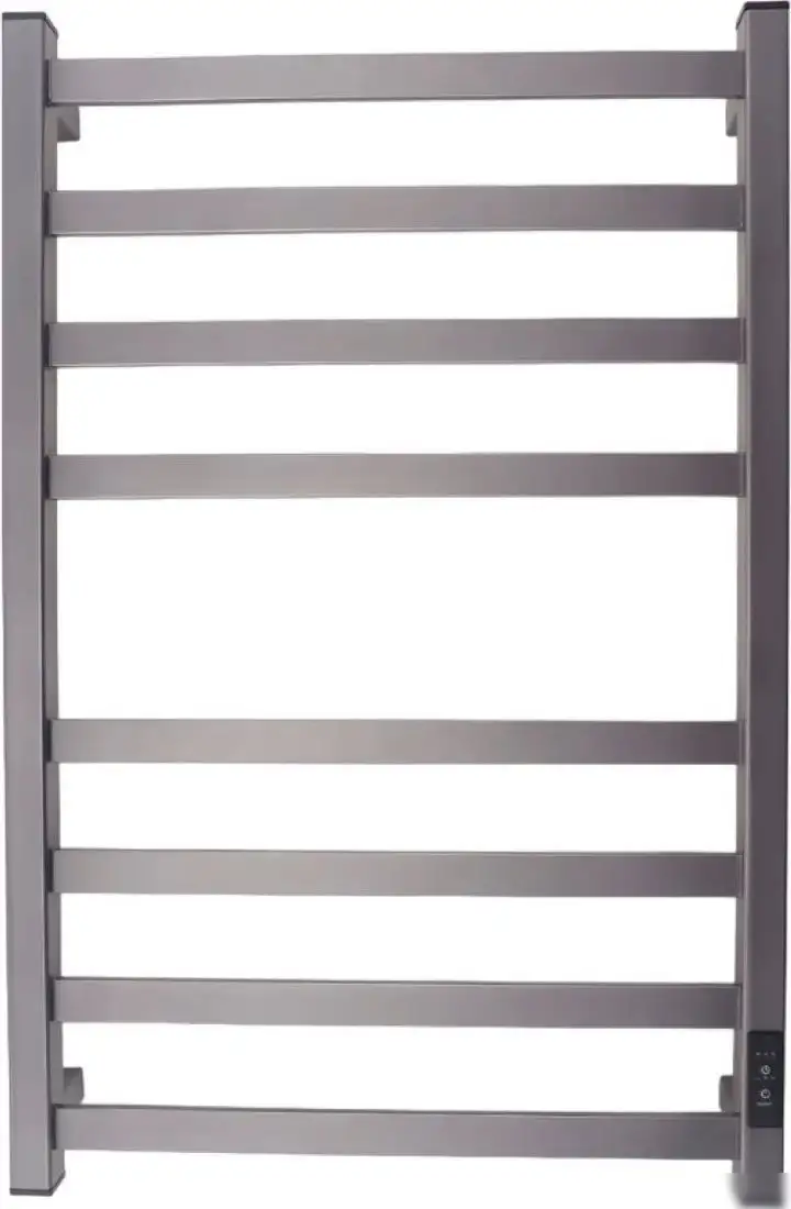 Полотенцесушитель Маргроид Ferrum Вид 81/10 СНШ профильный (перекладины 30x10, 4+4) 80/50 Графит, скрытого монтажа, таймер справа - фото товара