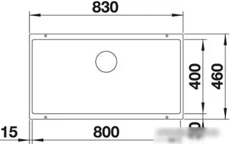 Кухонная мойка Blanco Subline 800-U 526005 (черный) - фото товара