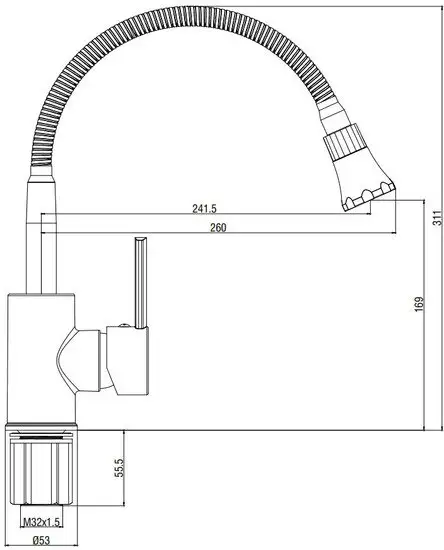 Смеситель Voda KLA519flex - фото товара