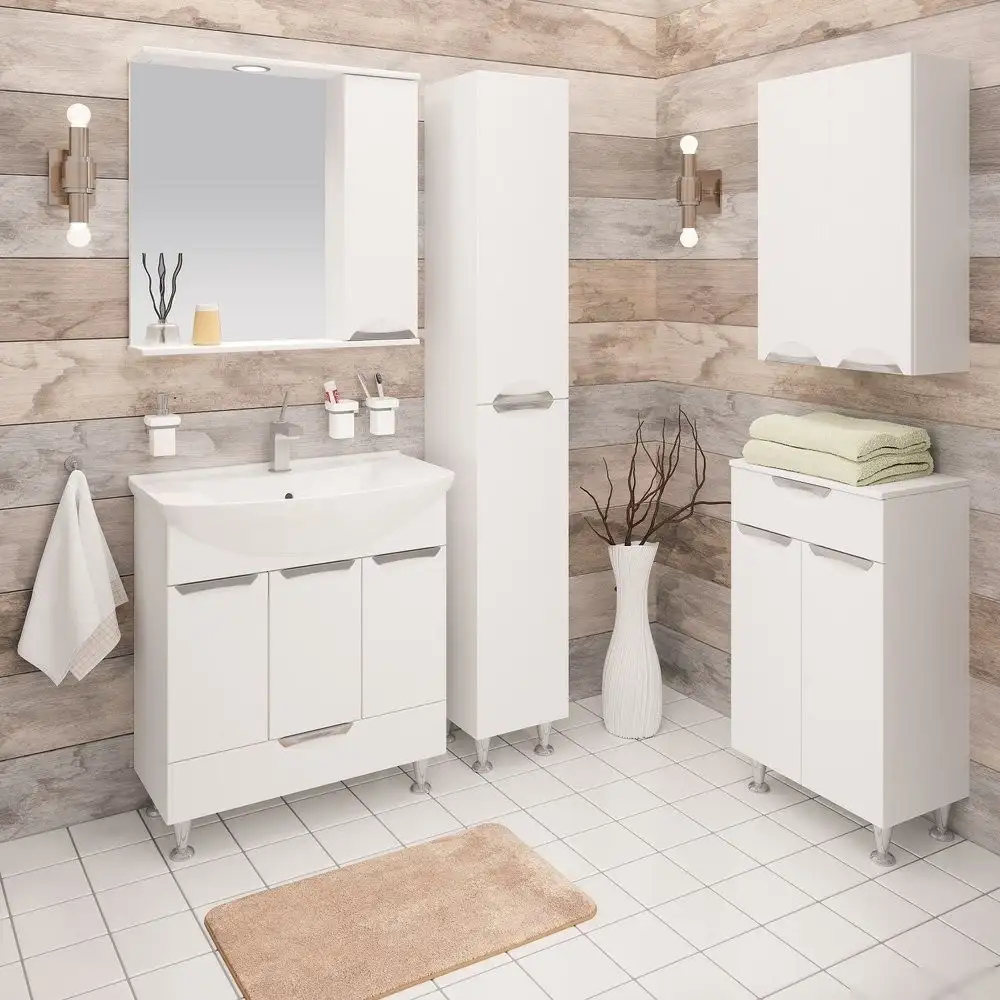 Runo Тумба с умывальником Runo Барселона 75 + Стиль 75 (напольная) – фото товара