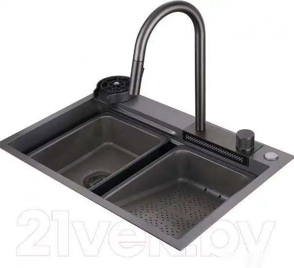 Кухонная мойка Abber Wasser Kreis AF2194NG (никель) - фото товара