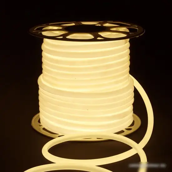 Гибкий неон Elektrostandard 220V 9.6W 144Led 2835 IP67 круглый дневной белый a052996 – фото товара