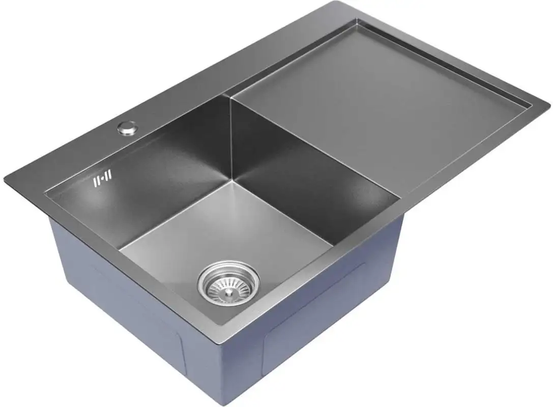 Кухонная мойка Mixline Pro 551877 левый (сатин, с сифоном) - фото товара