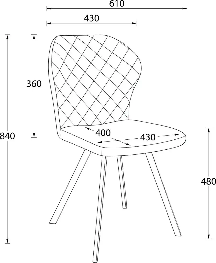 Стул Мамадома Robby D-R 360 (k10 Антрацит замша Lux/черный)