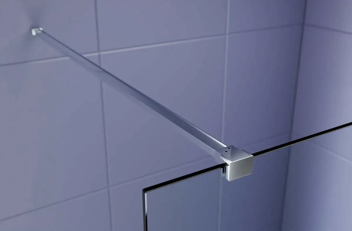 Душевая стенка Aquatek Walk in с держателем 100x200 AQ.WI.100.3CH (хром/прозрачное стекло) - фото товара