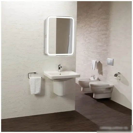 Doratiz Шкаф с зеркалом Doratiz Аква Плюс 60 2711.937 (белый,с подсветкой) – фото товара