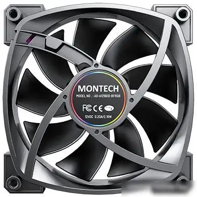 Комплект вентиляторов для корпуса Montech AX120 PWM 3 IN 1 (черный) – фото товара