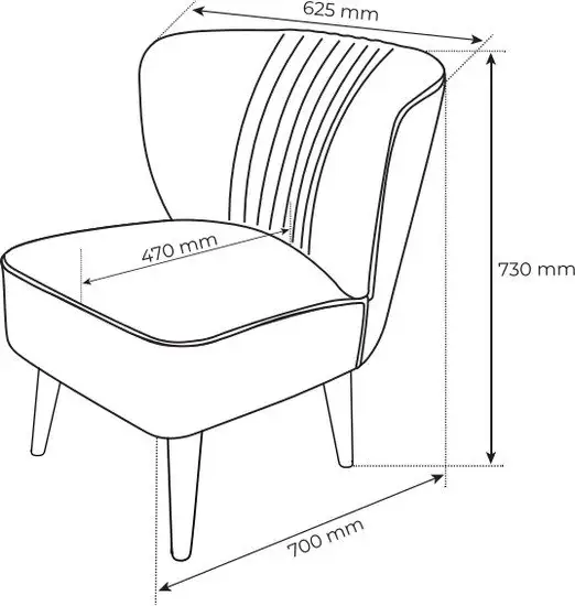 Интерьерное кресло Mio Tesoro Унельма (Twist 20 Dark Grey) – фото товара