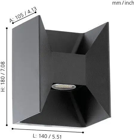 Уличный накладной светильник Eglo Morino 93319