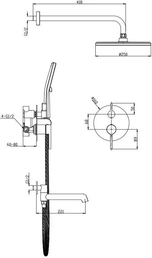 Душевая система Raglo R20.27 - фото товара