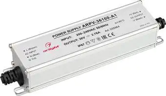 Блок питания Arlight ARPV-36100-A1 035964 – изображение в каталоге