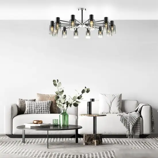 Люстра средней высоты Escada 2120/12P (черный) – фото товара