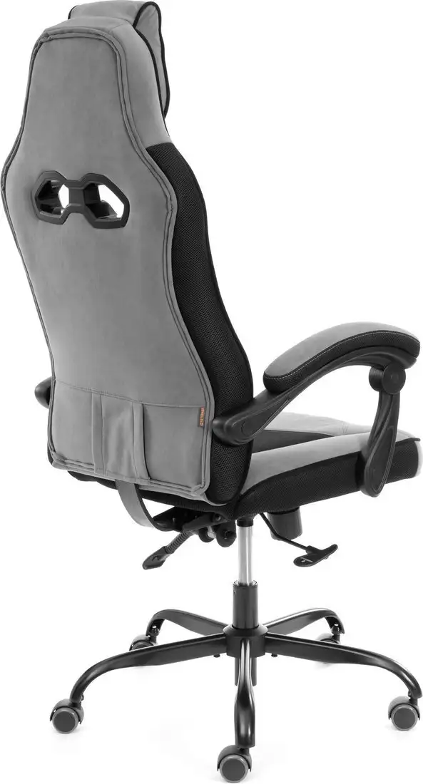 Игровое (геймерское) кресло TetChair Arena metalBL (велюр, серый/черный, 29/35) – фото товара