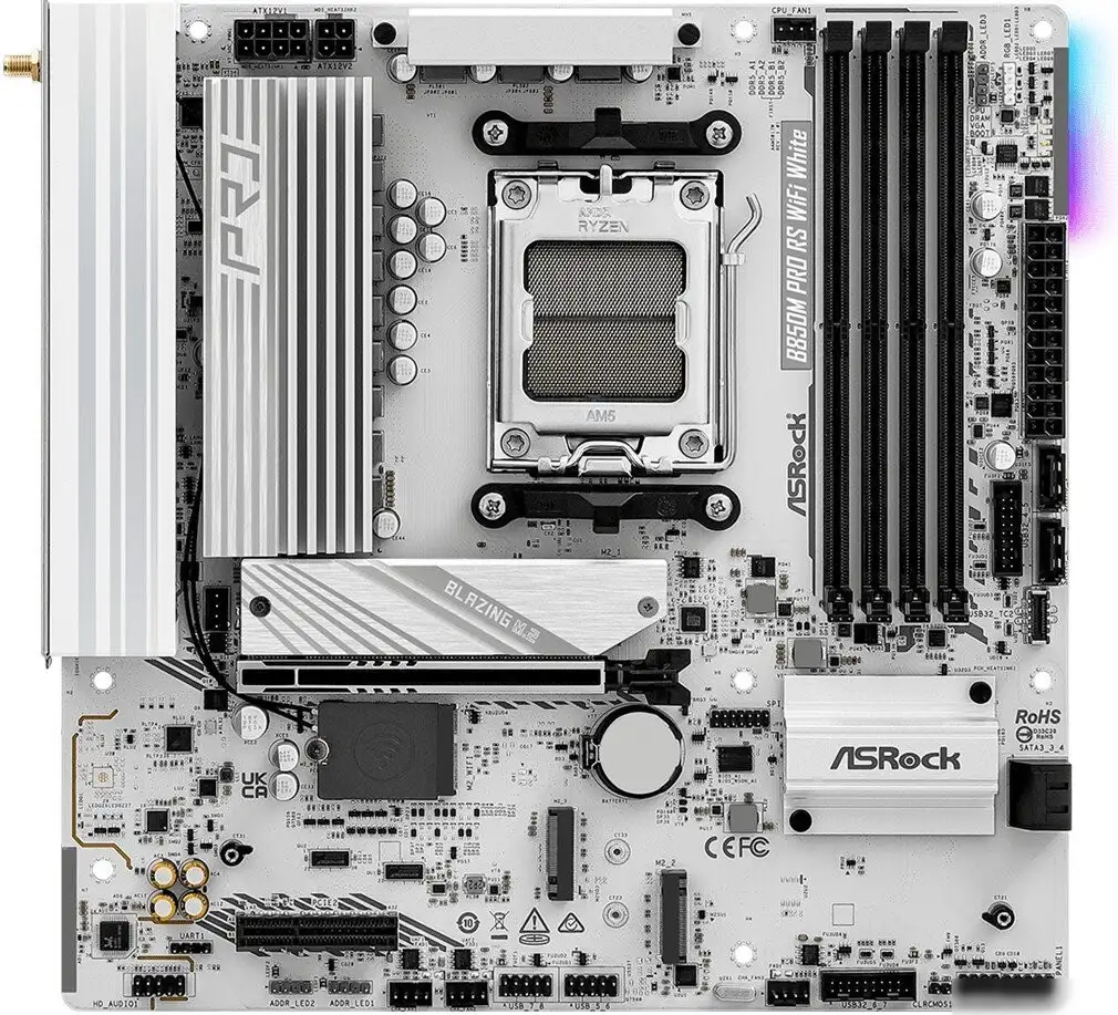 Материнская плата ASRock B850M Pro RS WiFi White – фото товара