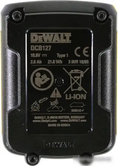 Аккумулятор DeWalt DCB127-XJ (10.8В/2 Ah) – фото товара
