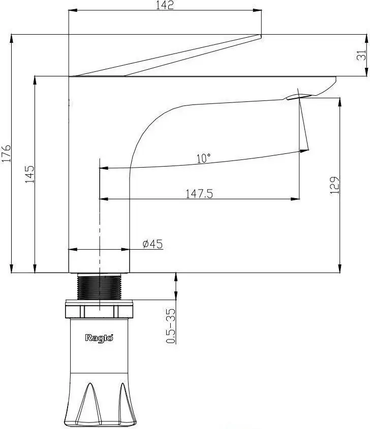 Смеситель Raglo R21.10.09 - фото товара