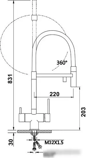 Смеситель Vieir 15039 - фото товара