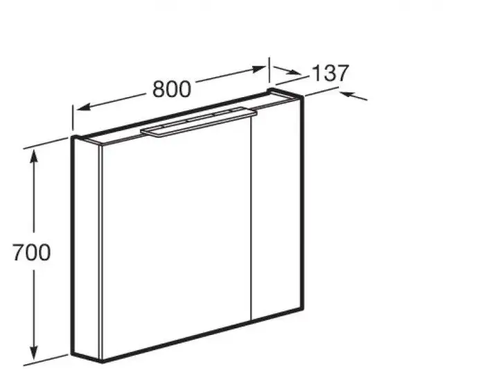 Roca Шкаф с зеркалом Oleta 80 A857647515 – фото товара