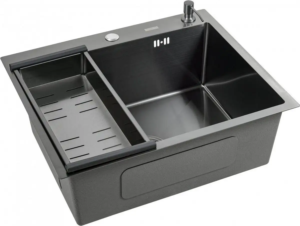 Кухонная мойка Futur FK 5050 B Eco Nano (черный нано) - фото товара