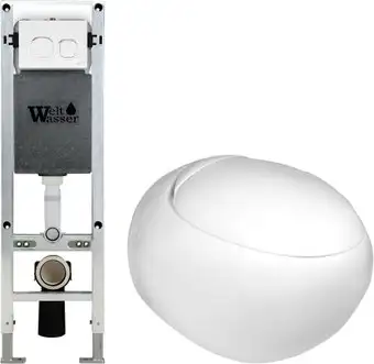 Унитаз подвесной WeltWasser Amberg 350 ST + Jeckenbach 004 GL-WT + Amberg RD-WT - изображение в каталоге