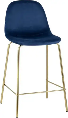 Стул Stool Group Валенсия SN полубарный OS-001CB HLR-64 (велюр синий/ножки золото) – изображение в каталоге