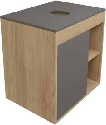 Teymi Тумба под умывальник Nura 60 T60529 (дуб эврика/графит матовый) – изображение в каталоге