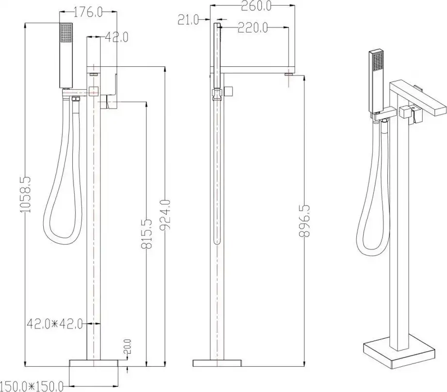 Смеситель Grocenberg GB800 (графит) - фото товара