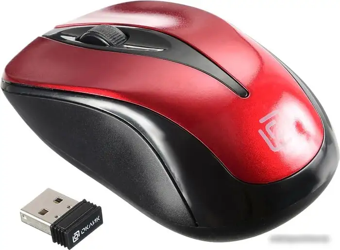 Мышь Oklick 675MW (красный) – фото товара