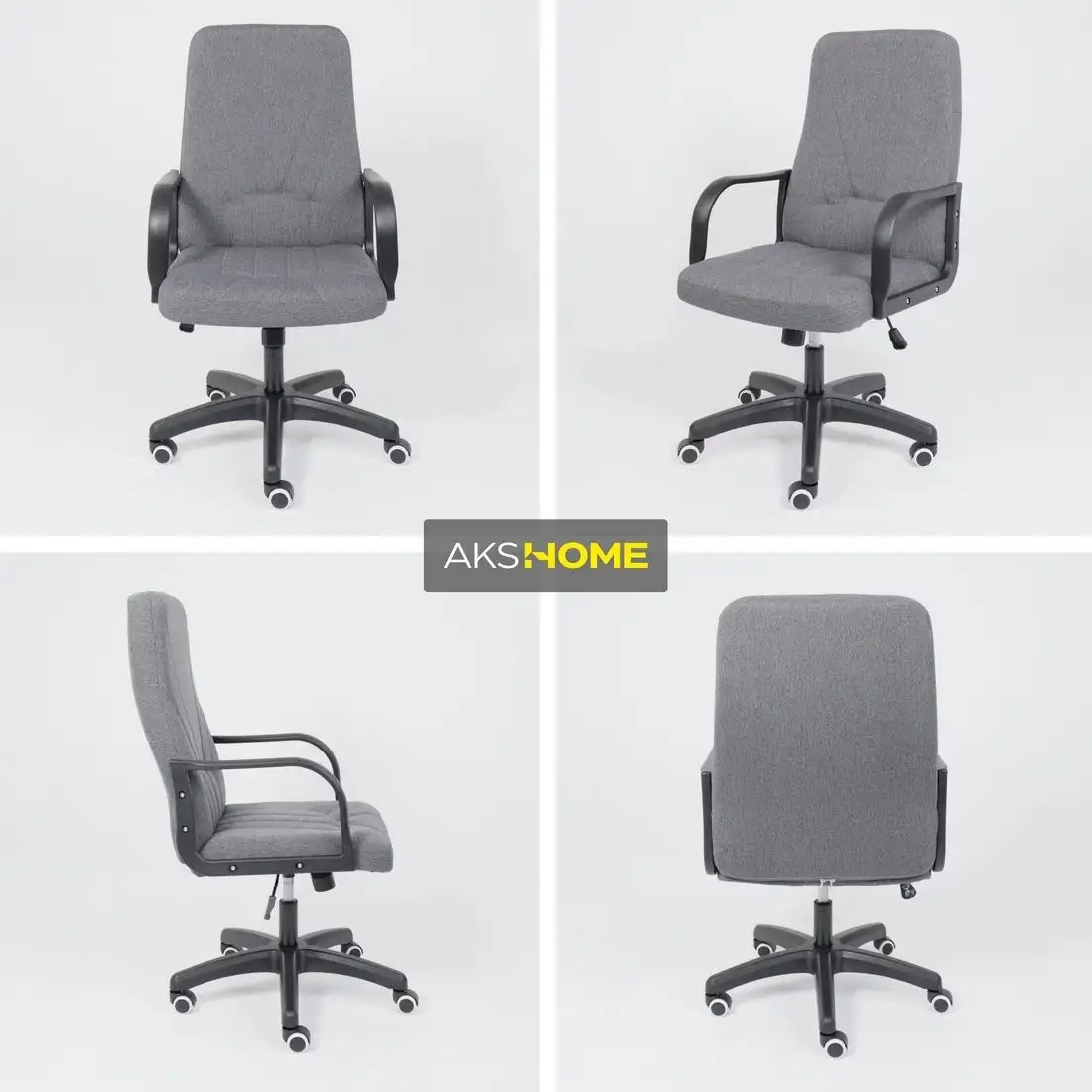 Офисное кресло AksHome Менеджер PL Leto 68 (ткань, темно-серый) – фото товара