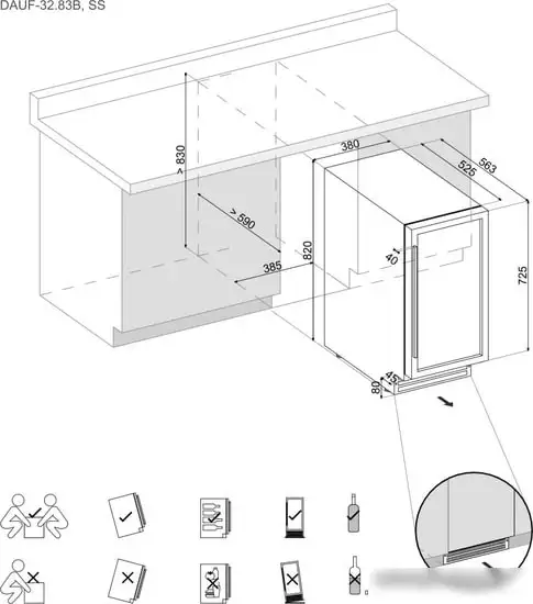 Винный шкаф Dunavox DAUF-32.78DSS — фото товара