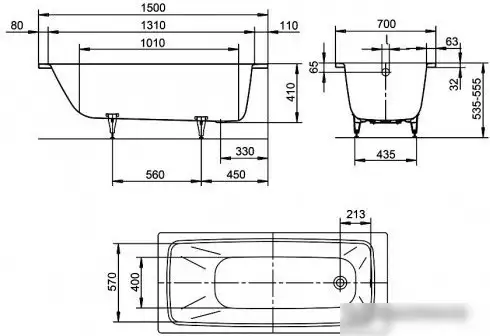 Ванна Kaldewei Cayono 150x70 274700010001 - фото товара